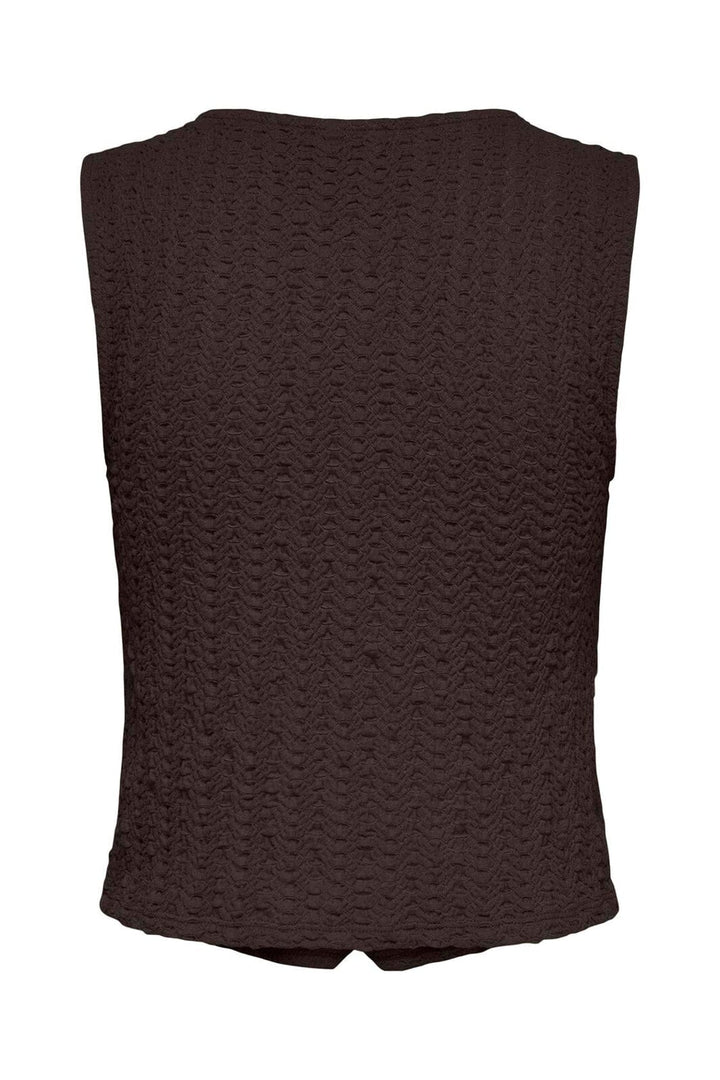 Only - Onlsif V-Neck Vest - 5081421 Chocolate Torte