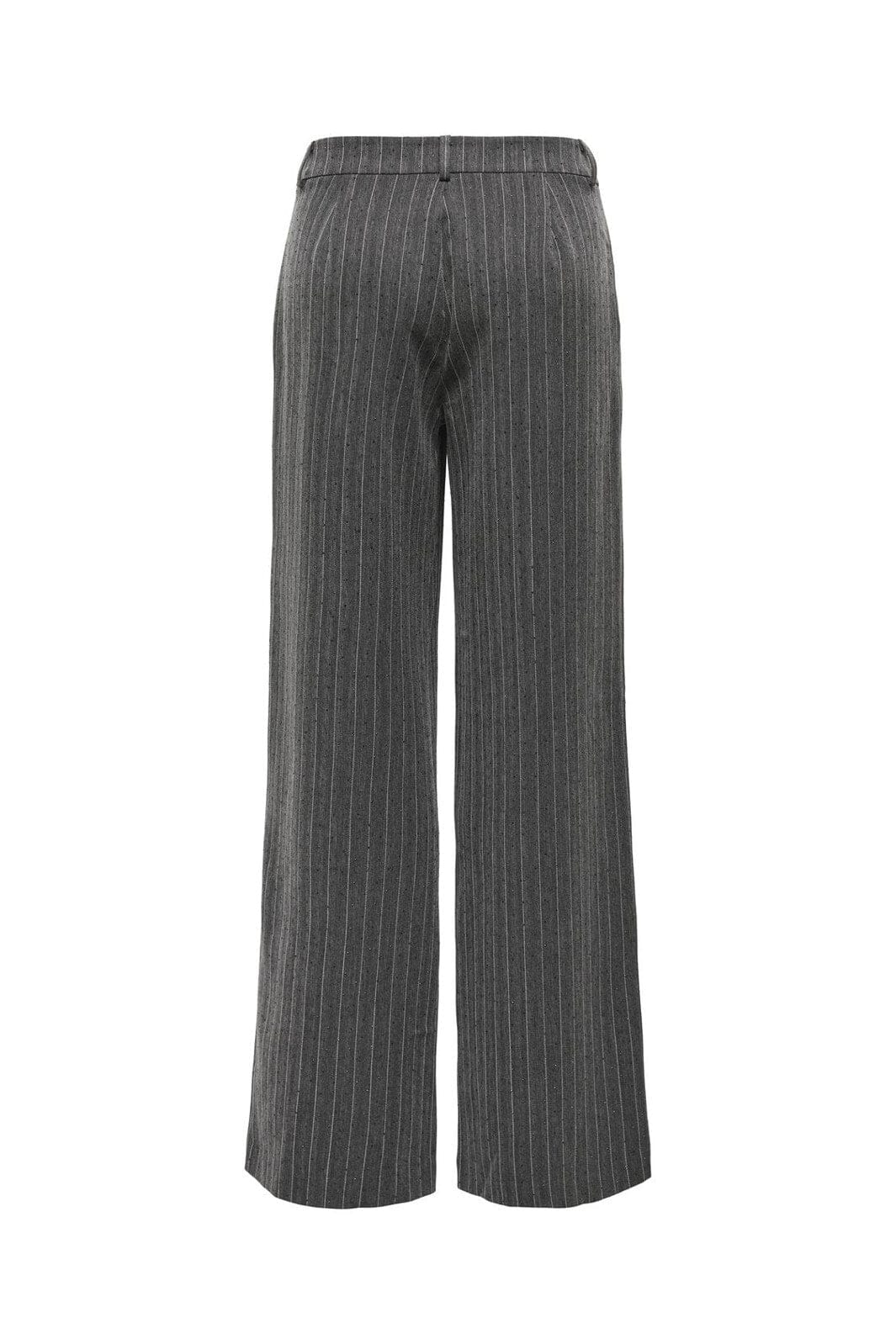 Only - Onlsiga Life Hb Rhine Wide Pant Tlr - 4857798 Dark Grey Melange Pinestripe W. Rhinestone