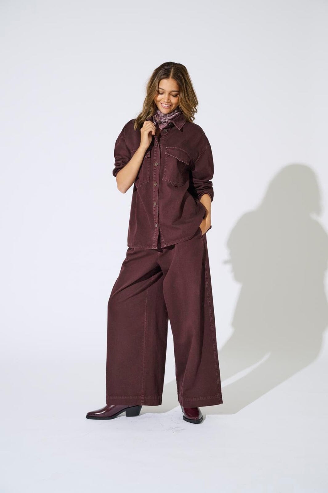 Only - Onlsilla L/S Shacket Cc - 5044817 Fudge