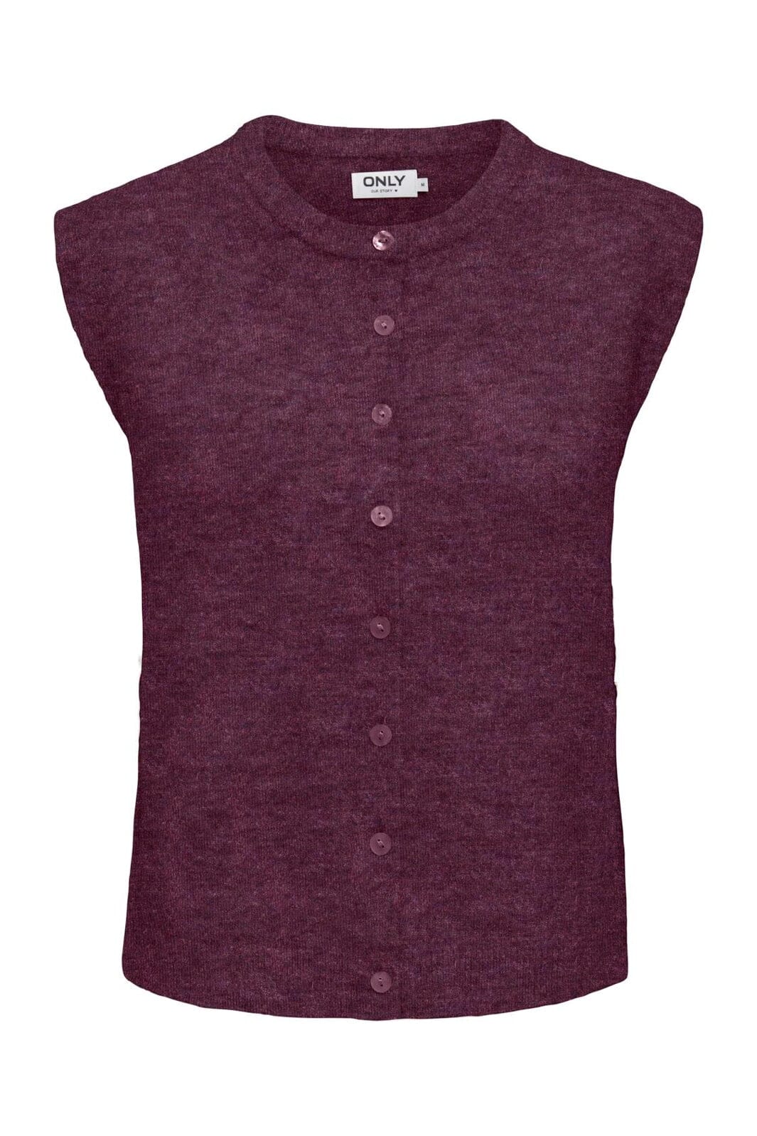 Only - Onlsimoni Vest Knt - 5111356 Mauve Wine Melange