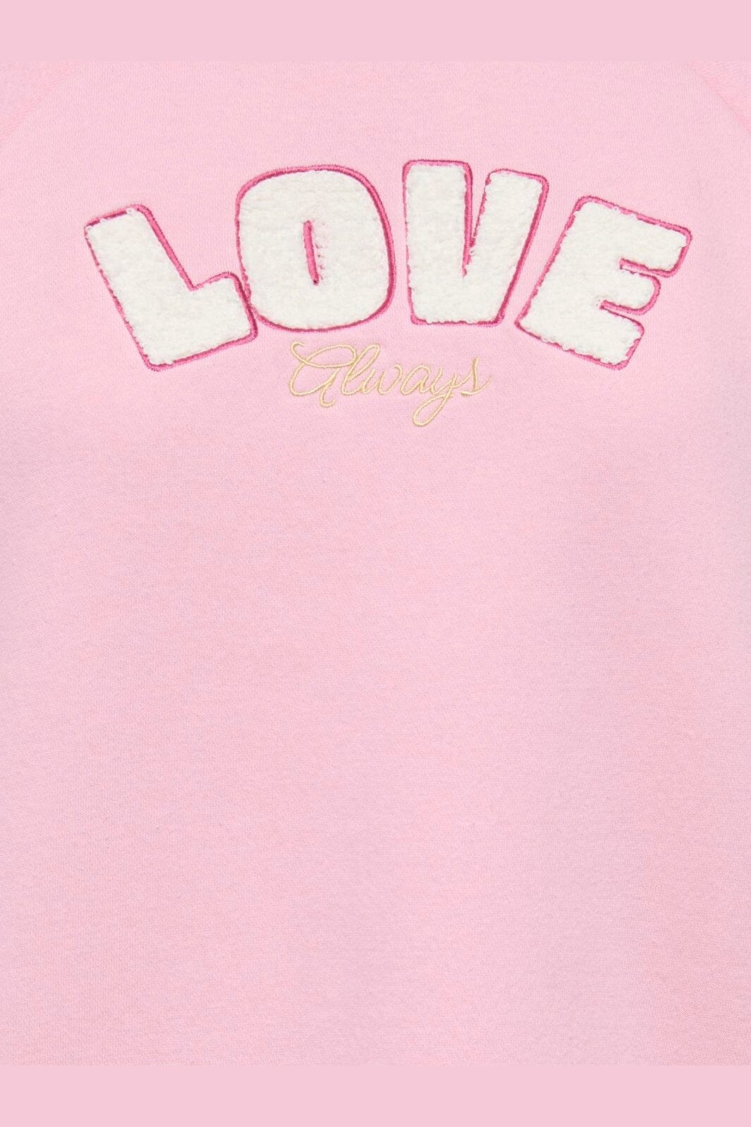 Only - Onlsina S/S O-Neck Terry Emb Swt - 5028260 Romance Rose Love