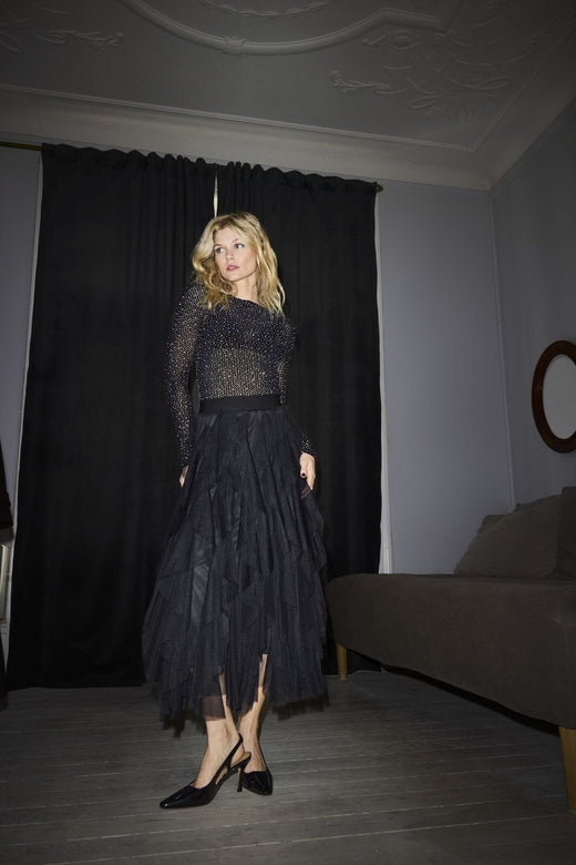 Only - Onlsky Glitter Skirt - 4674334 Black Black Glitter Nederdele 