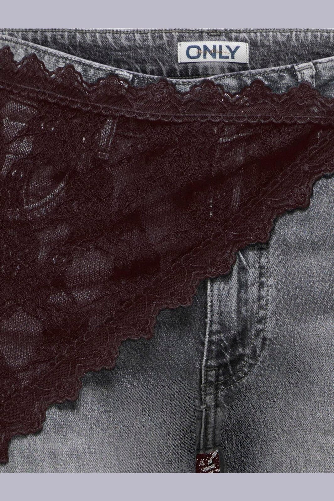 Only - Onlsof Lace Scarf - 5183490 Seal Brown