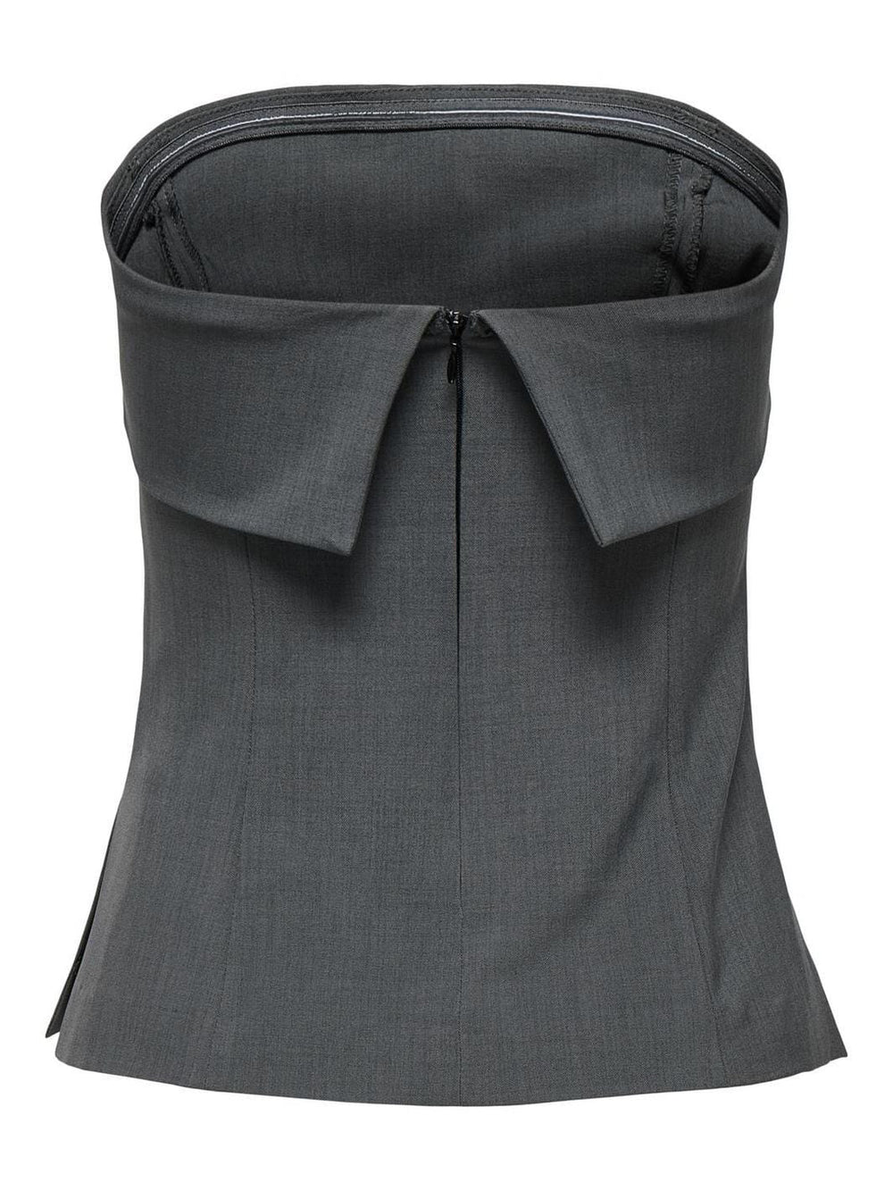 Only - Onlsvea Life S/L Tube Top Tlr - 4759781 Dark Grey Melange