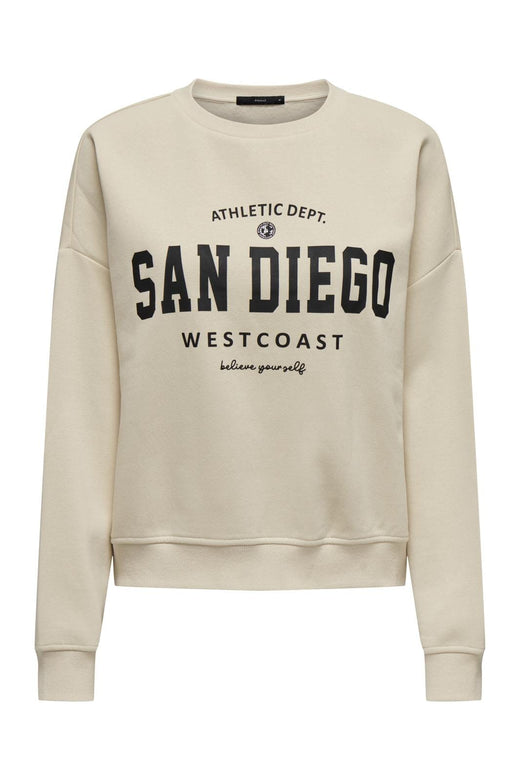 Only - Onlsweat Life L/S Crew O.Size State - 4552606 Birch San Diego