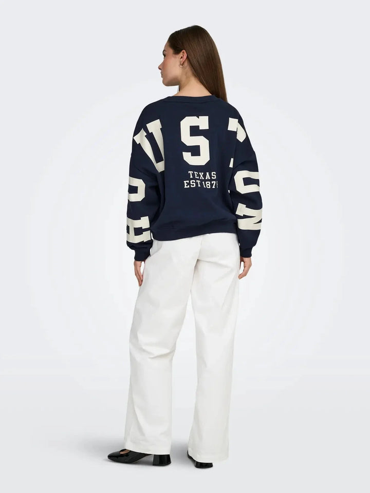 Only - Onlsweat L/S Back/Sleeve Print Swt - 4980943 Night Sky Birch Houston Print Sweatshirts 