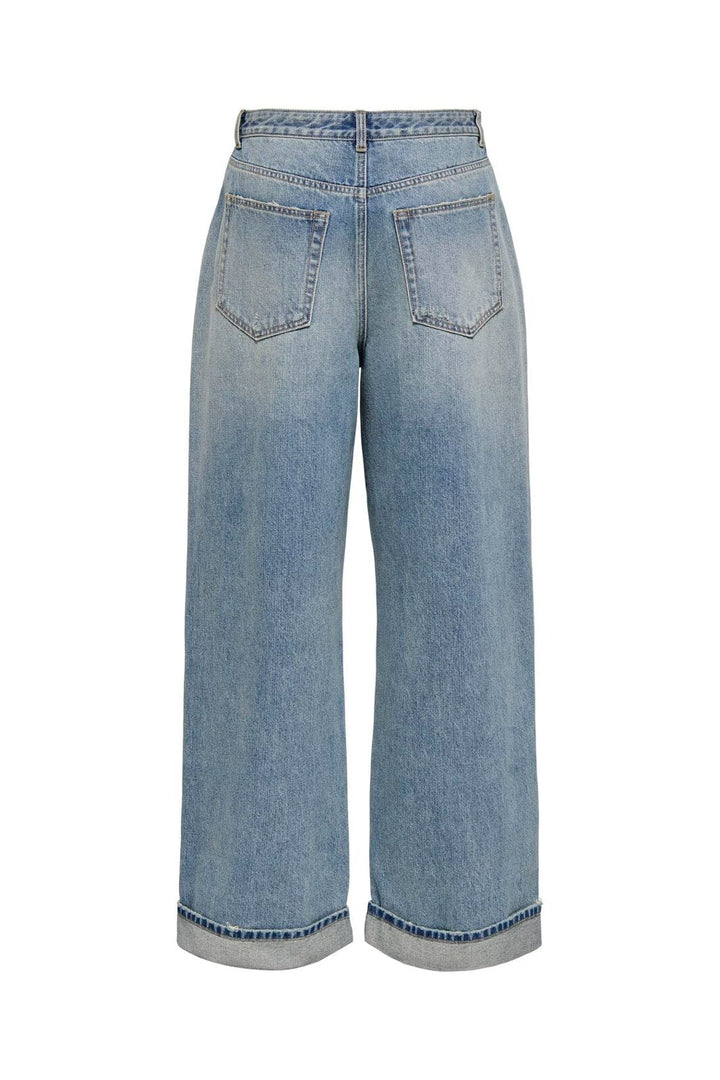 Only - Onltappa Reg Loose Fold Up Wide Gua - 5194294 Medium Blue Denim