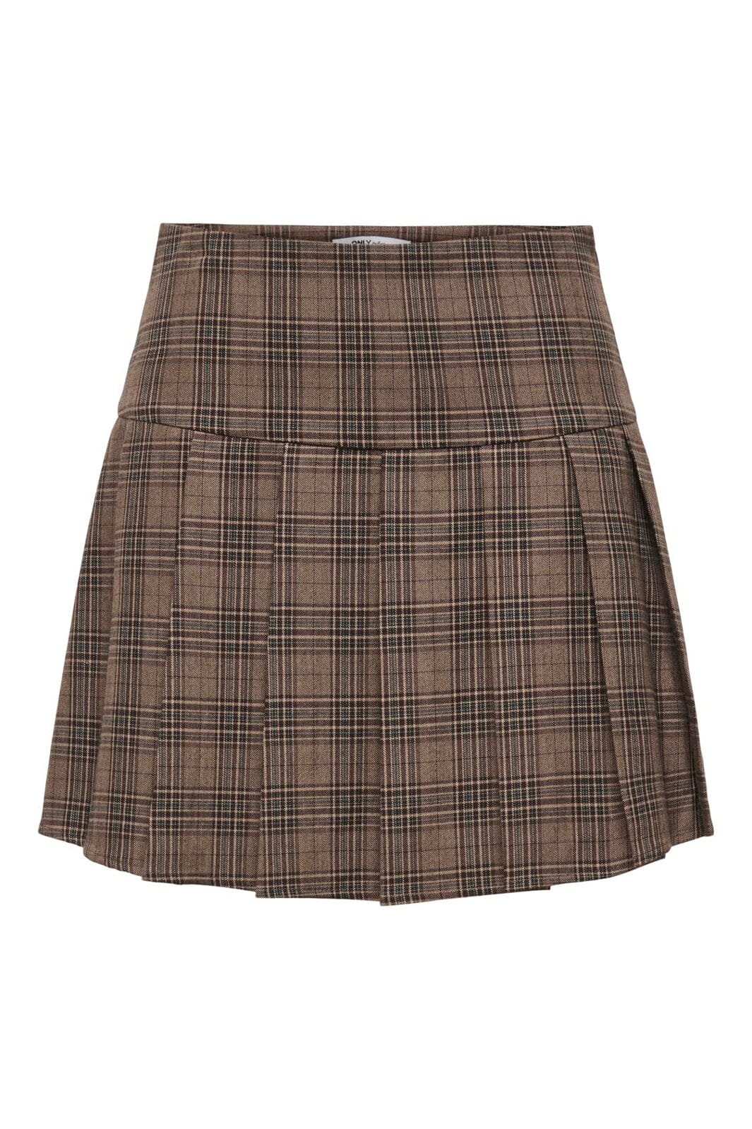 Only - Onltary Check Pleat Skirt Tlr - 4989344 Black Brown