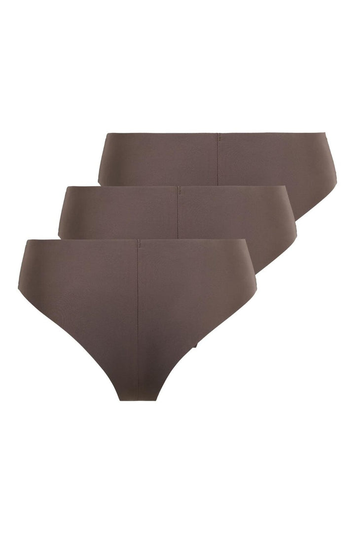 Only - Onltracy V Cut Cheeky Brief 3Pk Acc - 4932857 Seal Brown X3