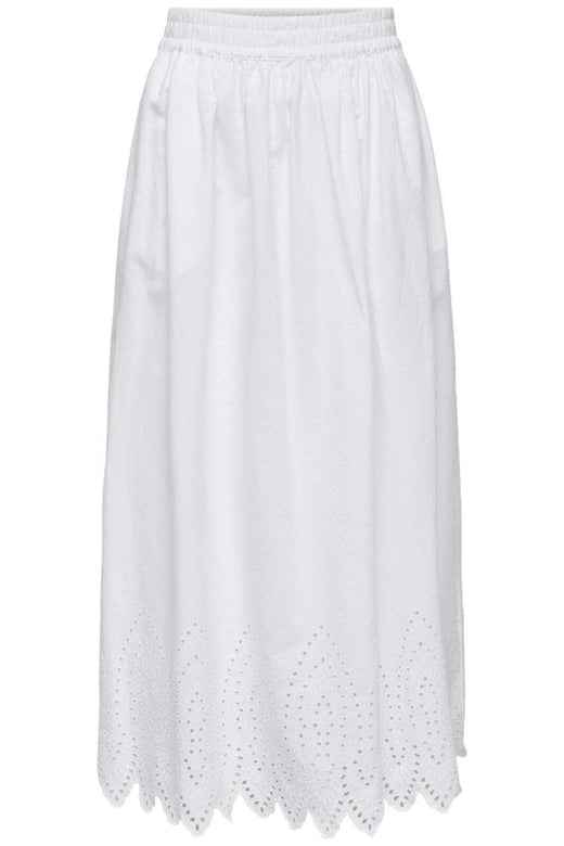 Only - Onltulum Emb Maxi Skirt - 4695534 Bright White Bright White Emb Nederdele 