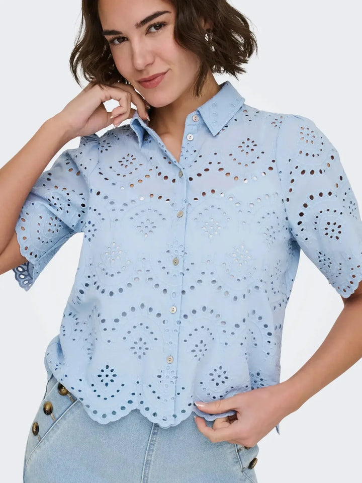 Only - Onlvalais S/S Shirt - 5029325 Cashmere Blue Skjorter 