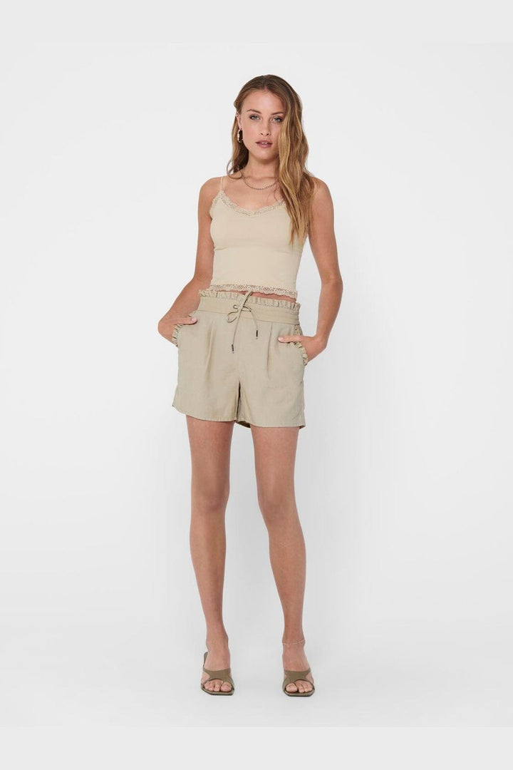 Only - Onlvicky Lace Seamless Cropped Top - 3517188 Peach Taffy