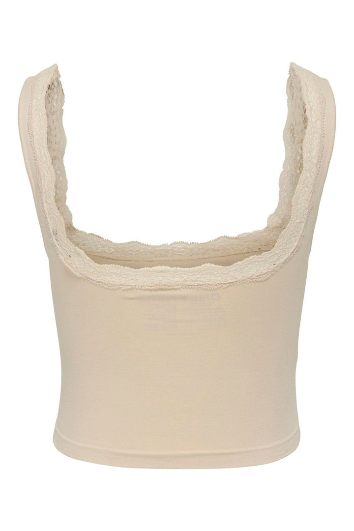 Only - Onlvicky Lace Singlet Square Neck Acc - 4816312 Peach Taffy