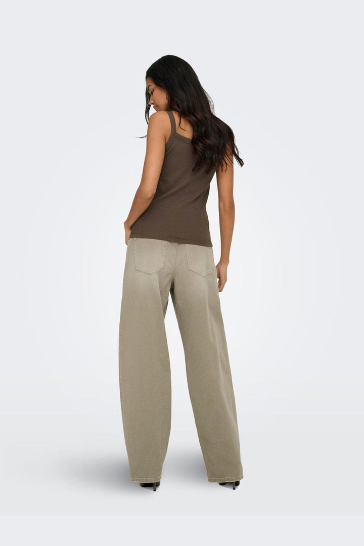 Only - Onlvira S/L Rib Top - 5069204 Chocolate Martini