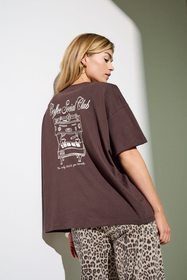 Only - Onlvivvi Life S/S Lovely Top - 4897146 Black Coffee Page Bookstore T-shirts 