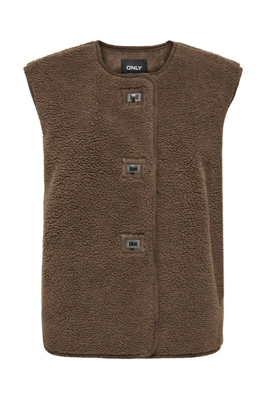 Only - Onlwendy Teddy Waistcoat - 4982810 Chestnut