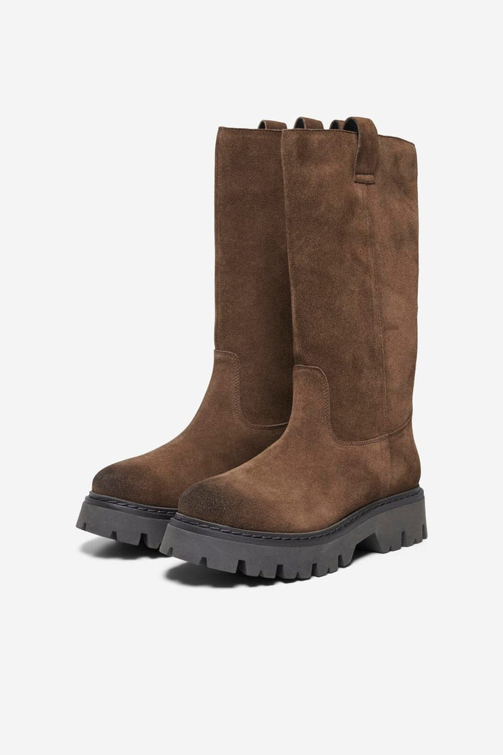 Only Shoes - Onlea Leather High Boot - 5079620 Brown Stone