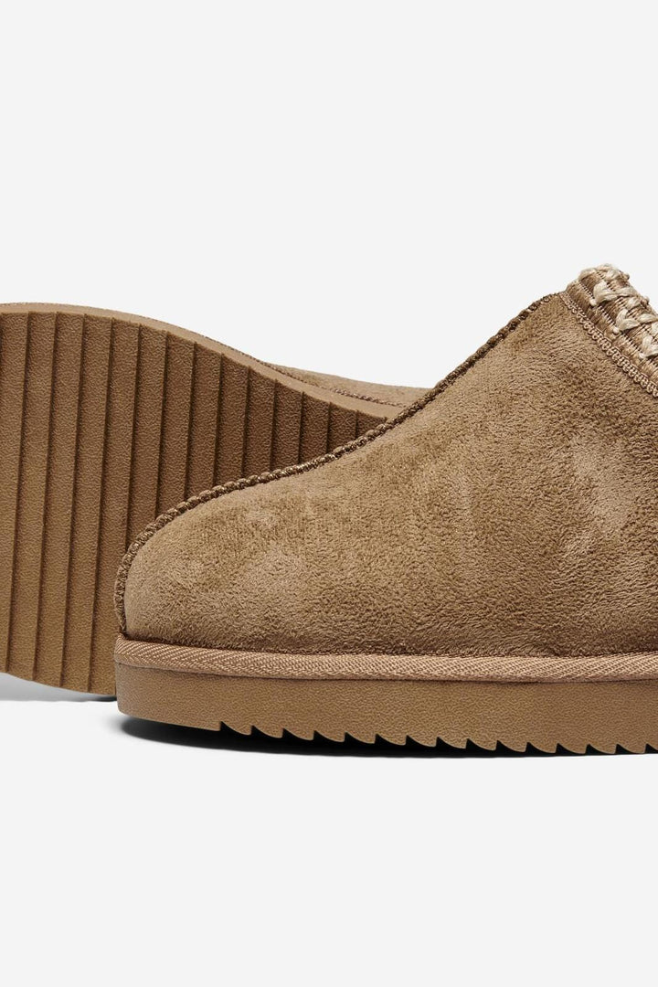 Only Shoes - Onlstella Teddy Lined Slipper - 4627078 Cognac
