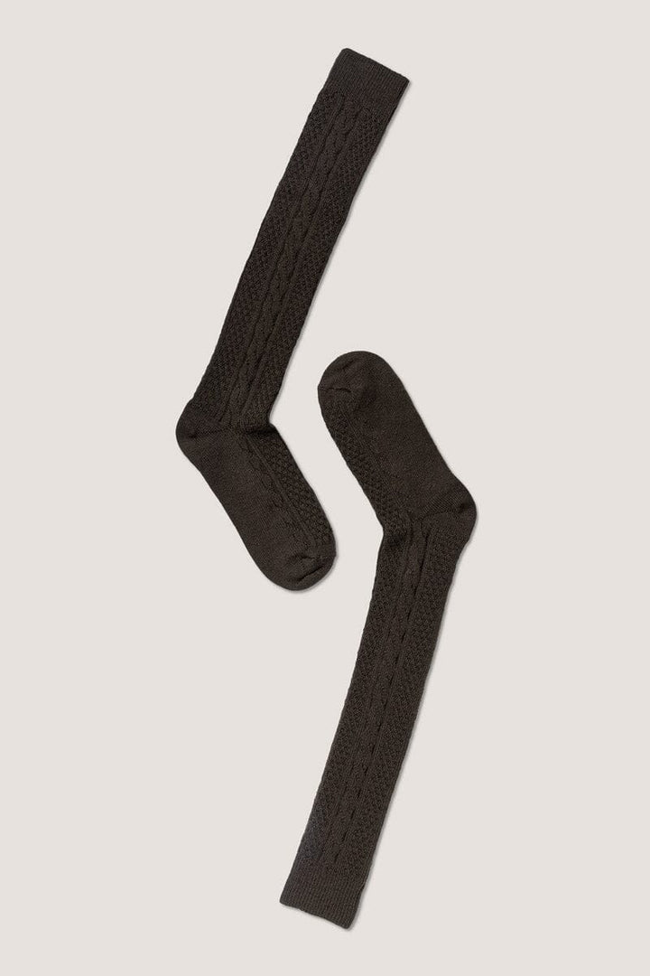 Oroblu - Wool Cable W Knee High Knee High 1149201 - Dark Brown