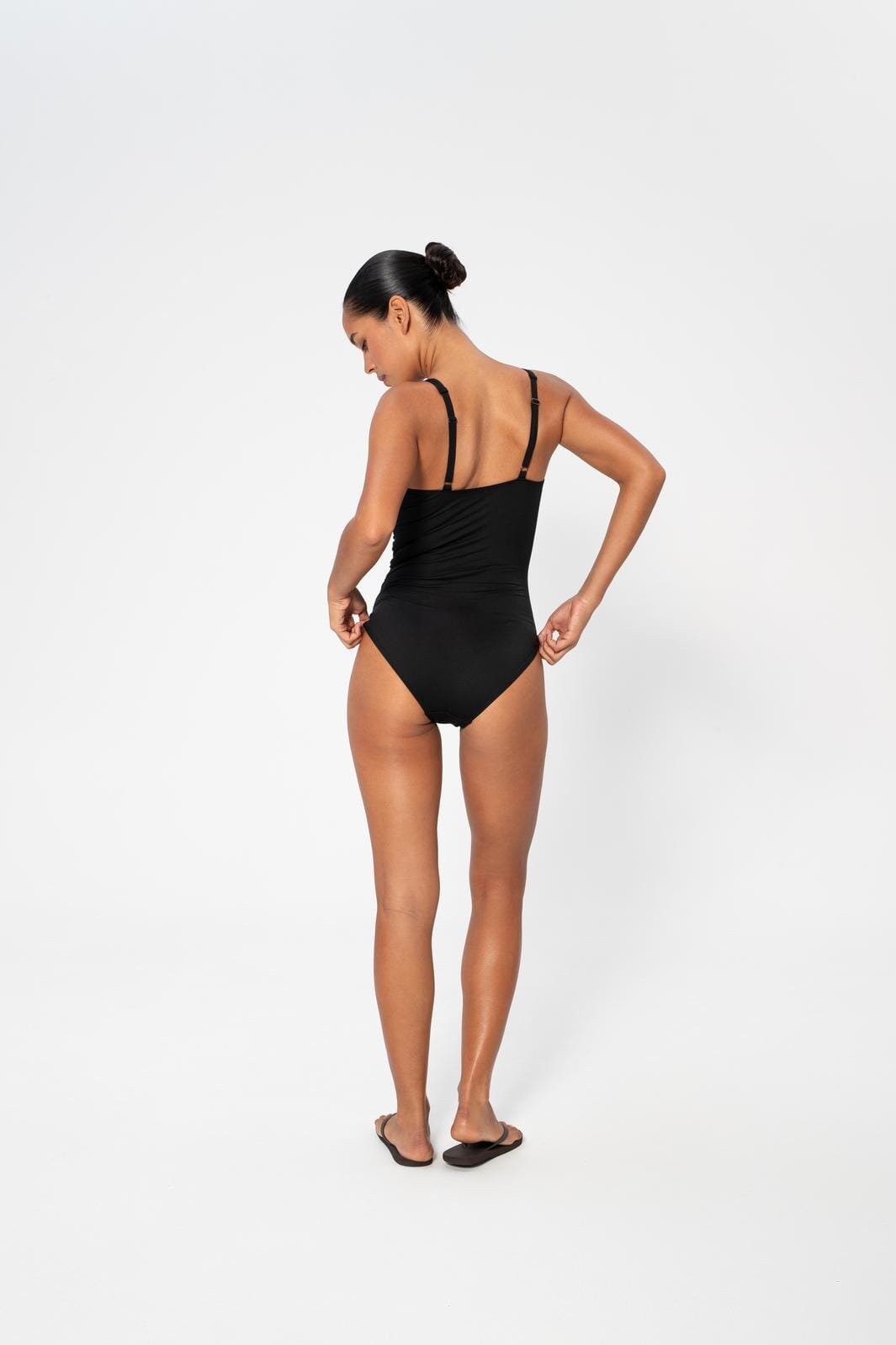 Panos Emporio - Simi Solid Swimsuit Recycled Swimsuit Pews2129 - Black