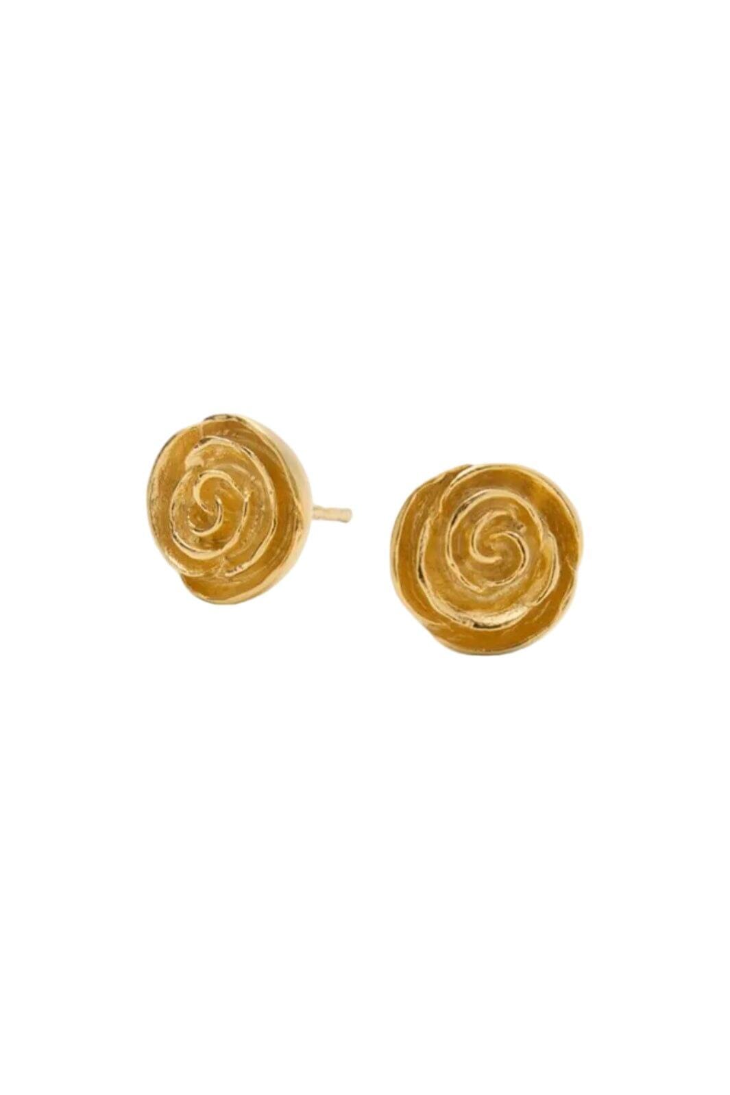 Pernille Corydon Jewellery - Rose Earsticks e-536-gp - Gold Plated Recycled Sterling Silver Øreringe 