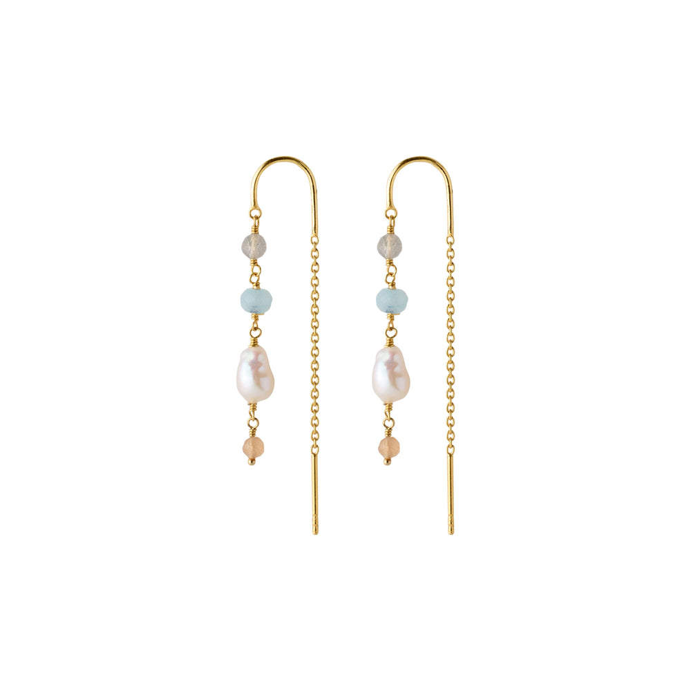 Pernille Corydon - Mellow Blue Earchains e-375-gp - Øreringe 