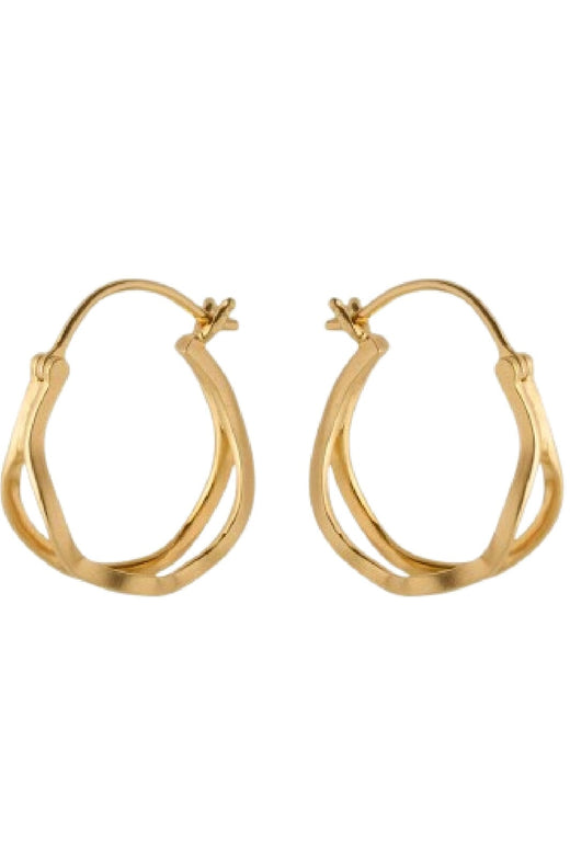 Pernille Corydon - Stream Hoops e-459-gp - Gold Plated