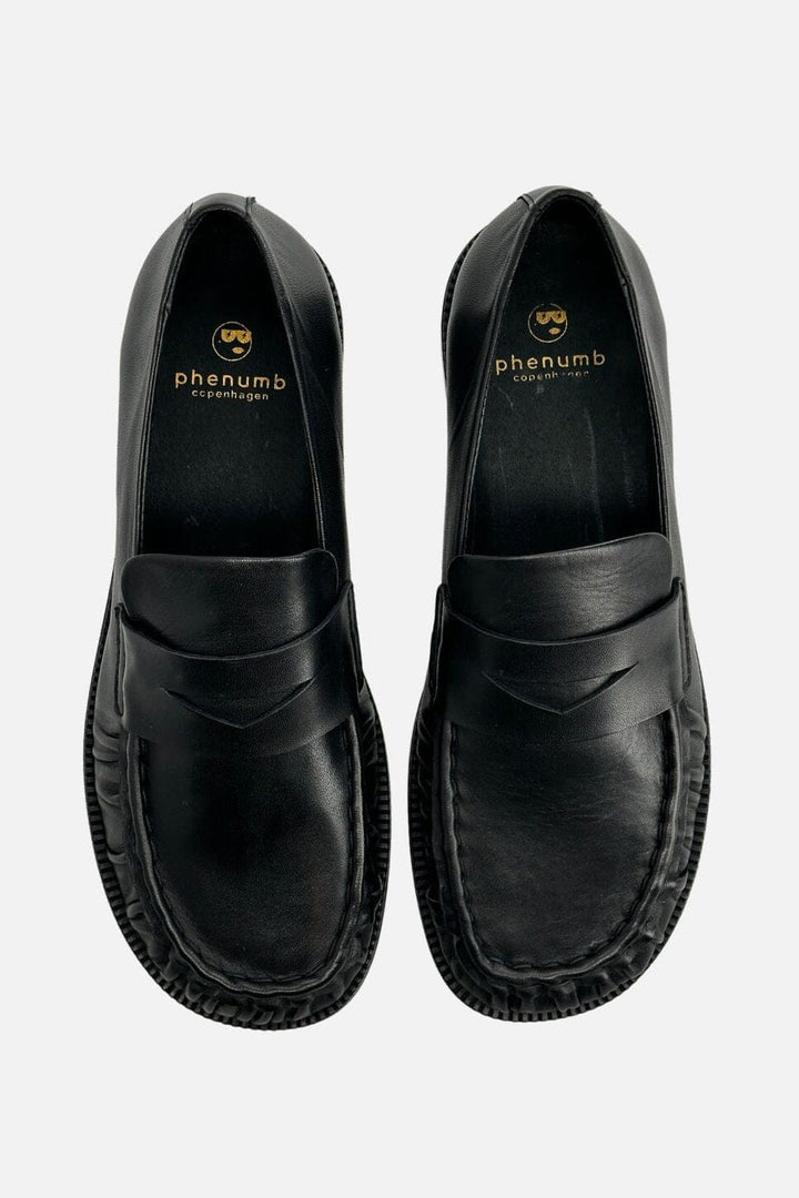 Phenumb Copenhagen - Whisper Wide Leather Pb-Ww - Black Loafers 