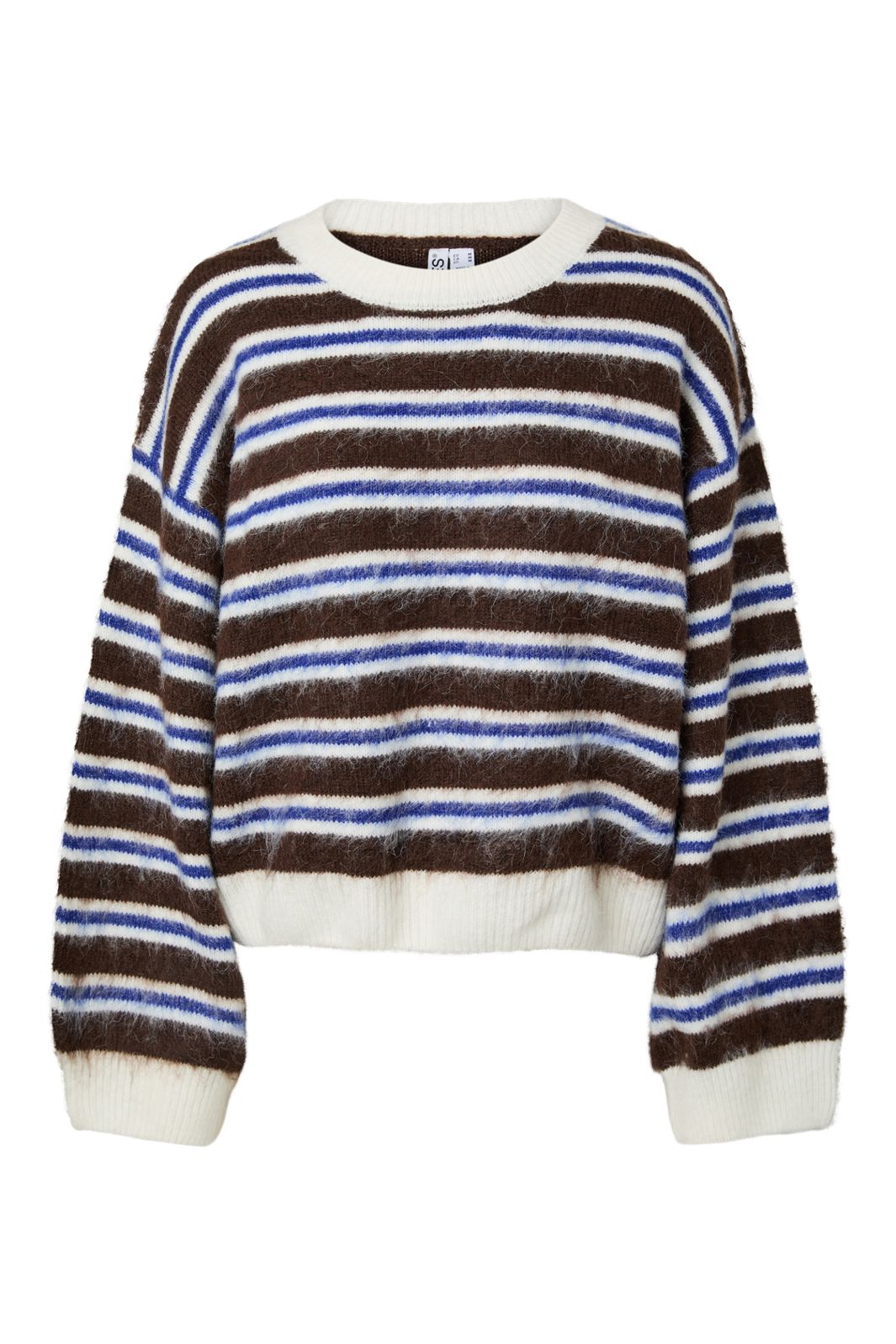 Pieces - Pcada Ls O-Neck Knit - 5140018 Chicory Coffee Cloud Dancer - Bluing