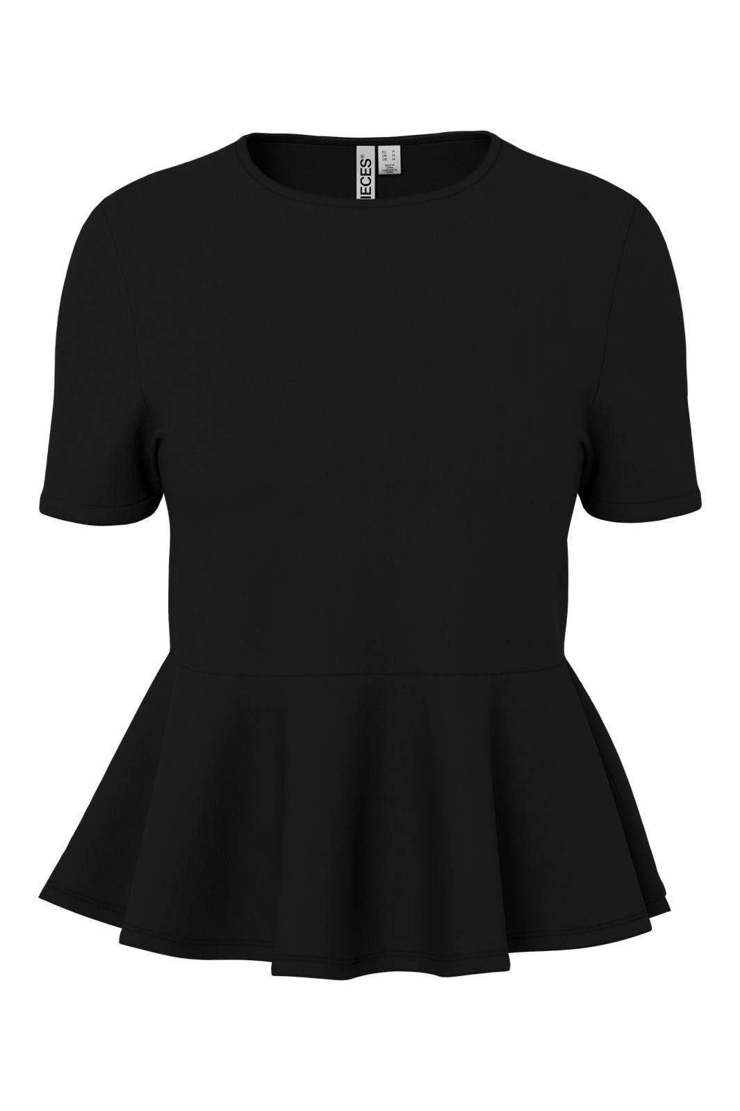 Pieces - Pcalisa Ss Peplum Top - 5019333 Black