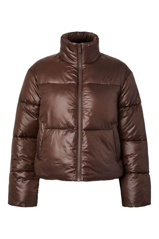 Pieces - Pcamilia Short Puffer Jacket Pwp - 5091098 Hot Fudge