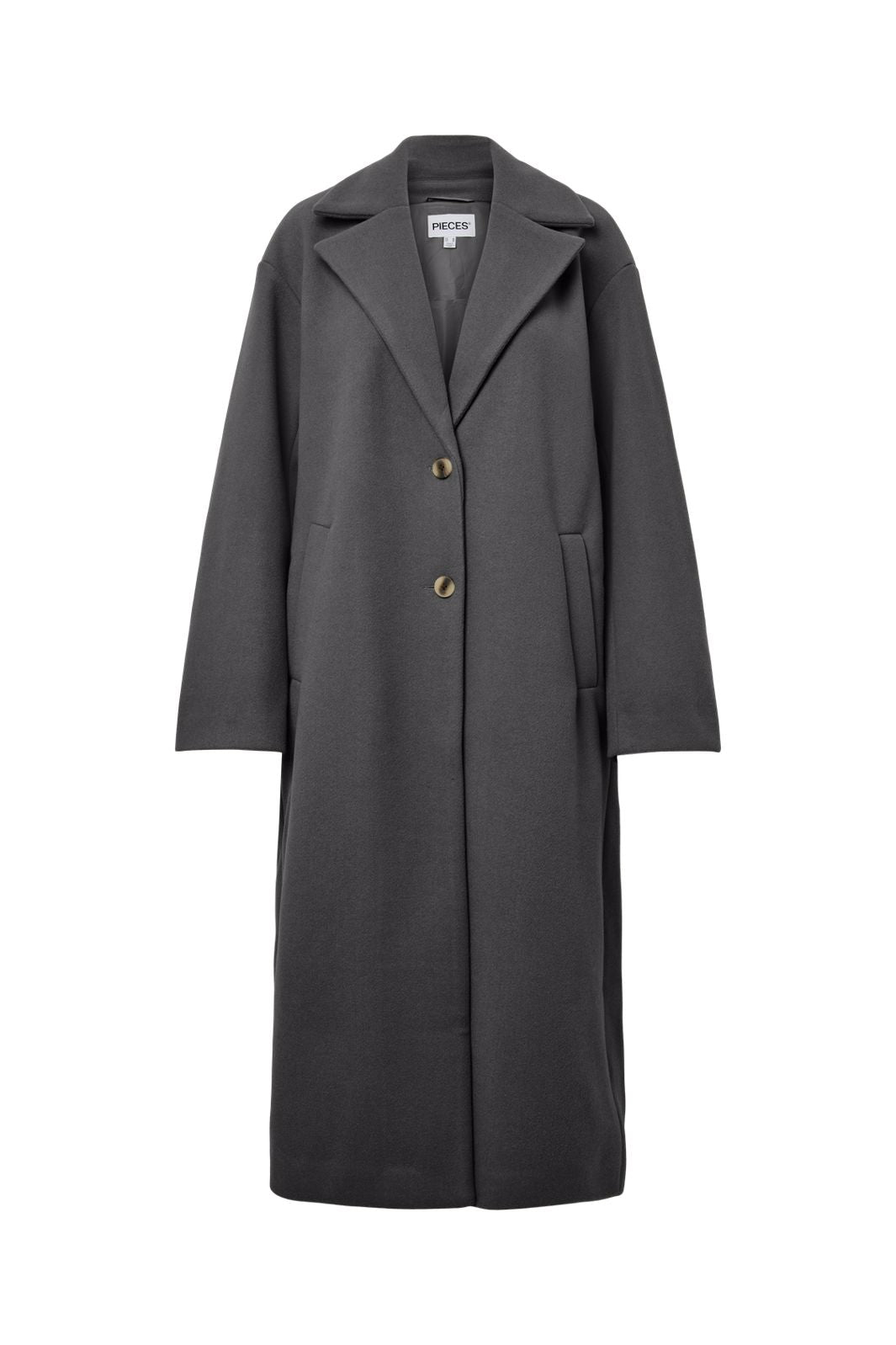Pieces - Pcamy Long Coat - 5131052 Dark Grey Melange