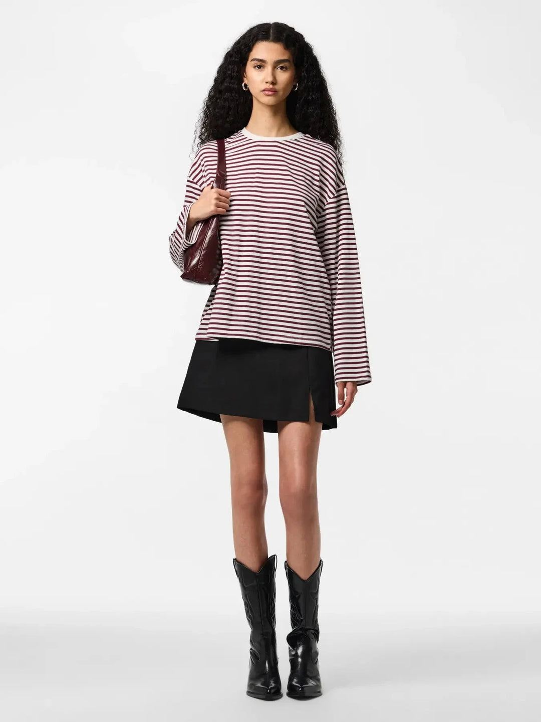 Pieces - Pcbozzy Slit Skirt - 4543165 Black Nederdele 