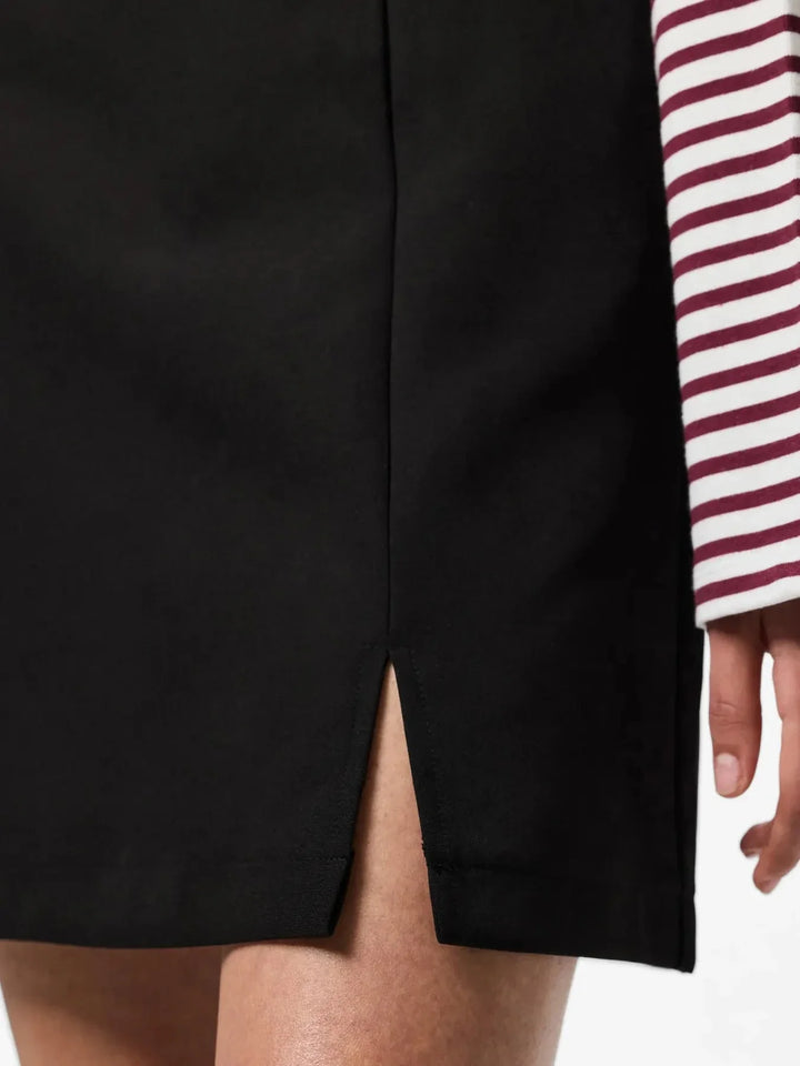 Pieces - Pcbozzy Slit Skirt - 4543165 Black Nederdele 