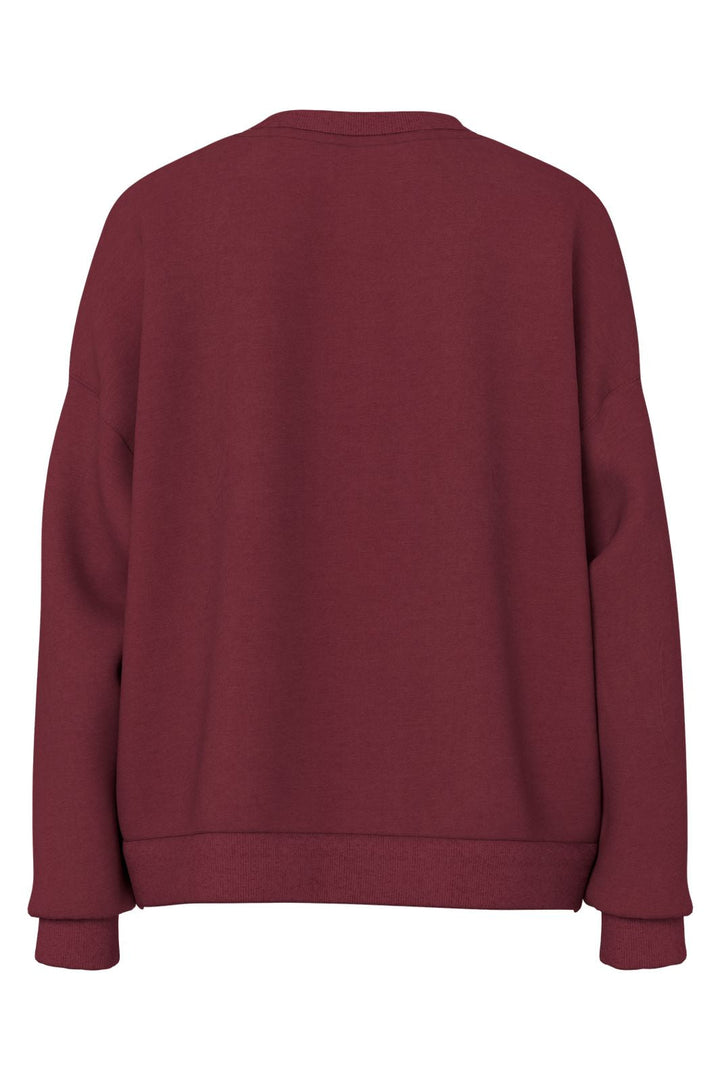 Pieces - Pcchilli Ls Loose Fit Sweat Top - 5102383 Tawny Port