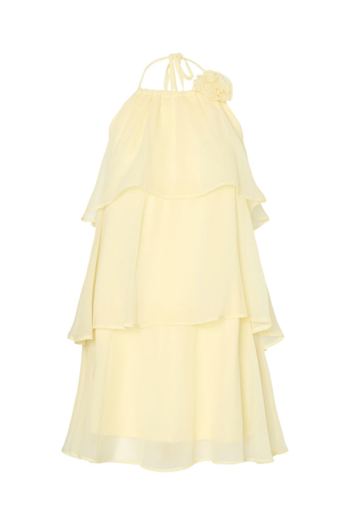 Pieces - Pcclara Sl Short Layred Dress Kca - 4865987 Pale Banana