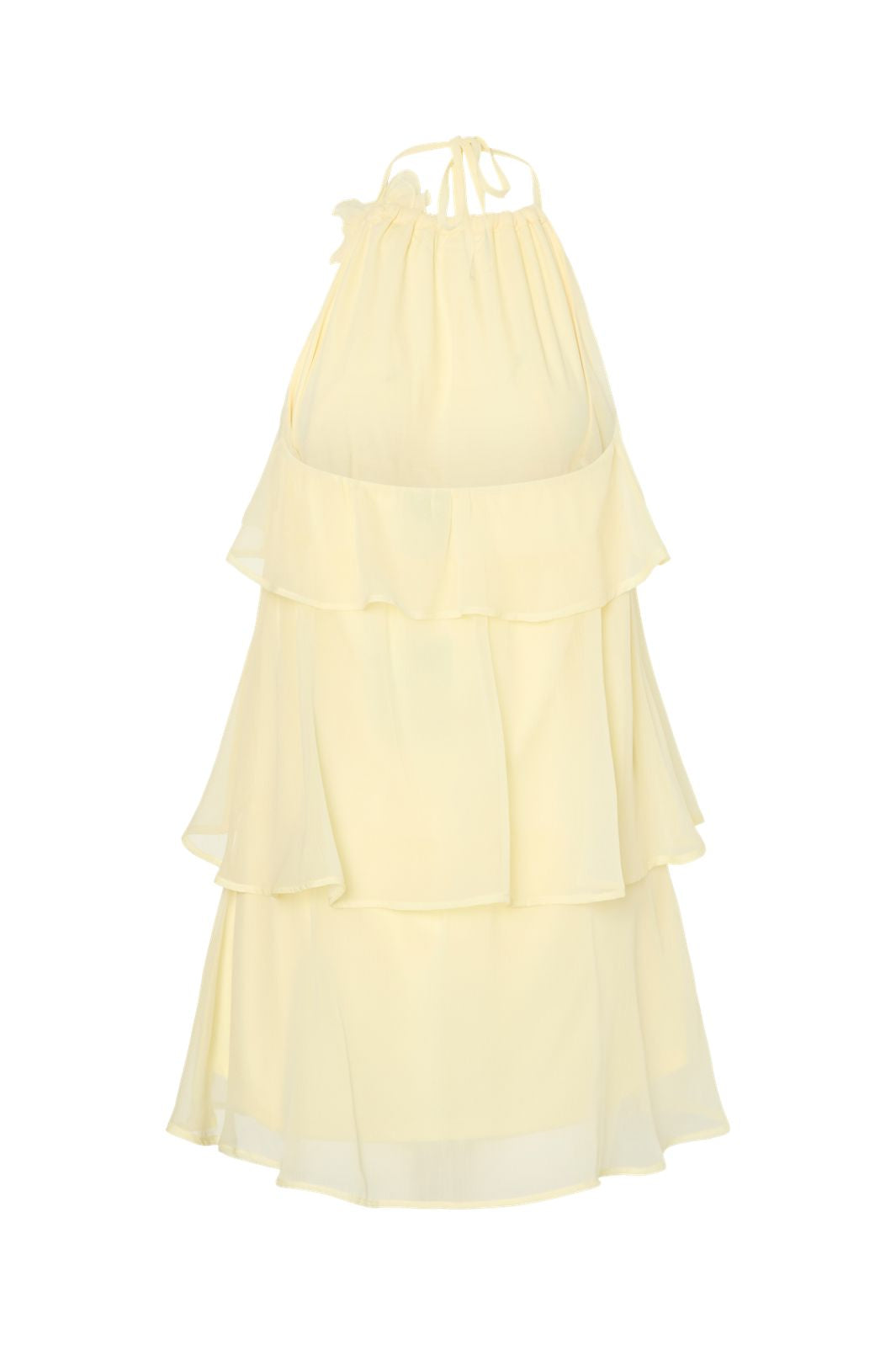 Pieces - Pcclara Sl Short Layred Dress Kca - 4865987 Pale Banana