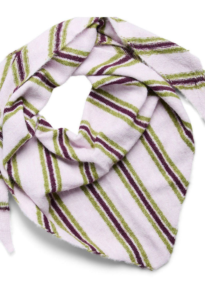 Pieces - Pcerin Triangle Scarf - 5103839 Light Lilac Woodbine/Pickled Beet
