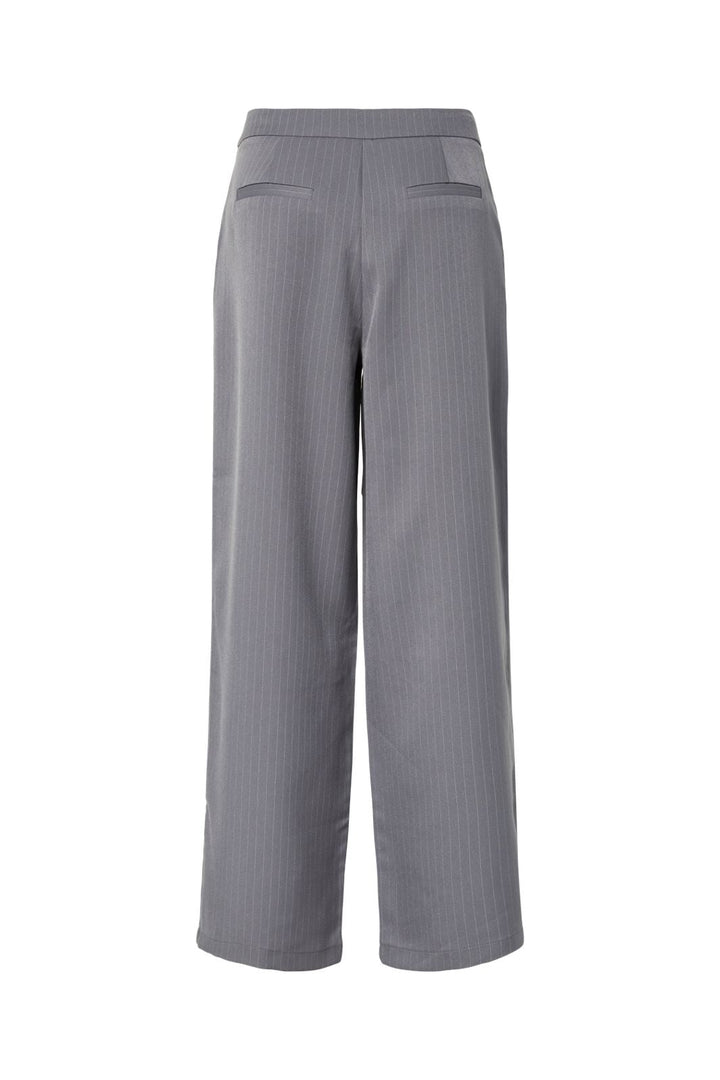 Pieces - Pcfalka Pinstriped Tie Pants - 4983919 Grey Pinstripe
