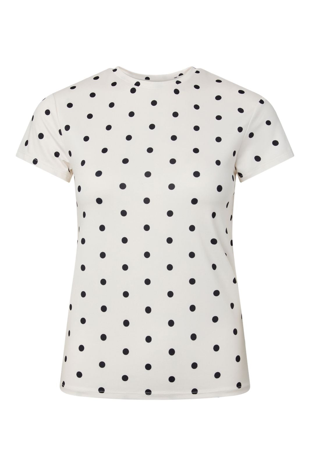 Pieces - Pcfilla Ss O-Neck Top Pp - 5077052 Bright White Big Black Dots