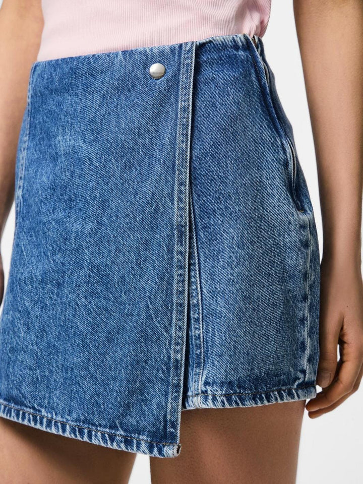 Pieces - Pcfilum Denim Skort - 4812702 Medium Blue Denim