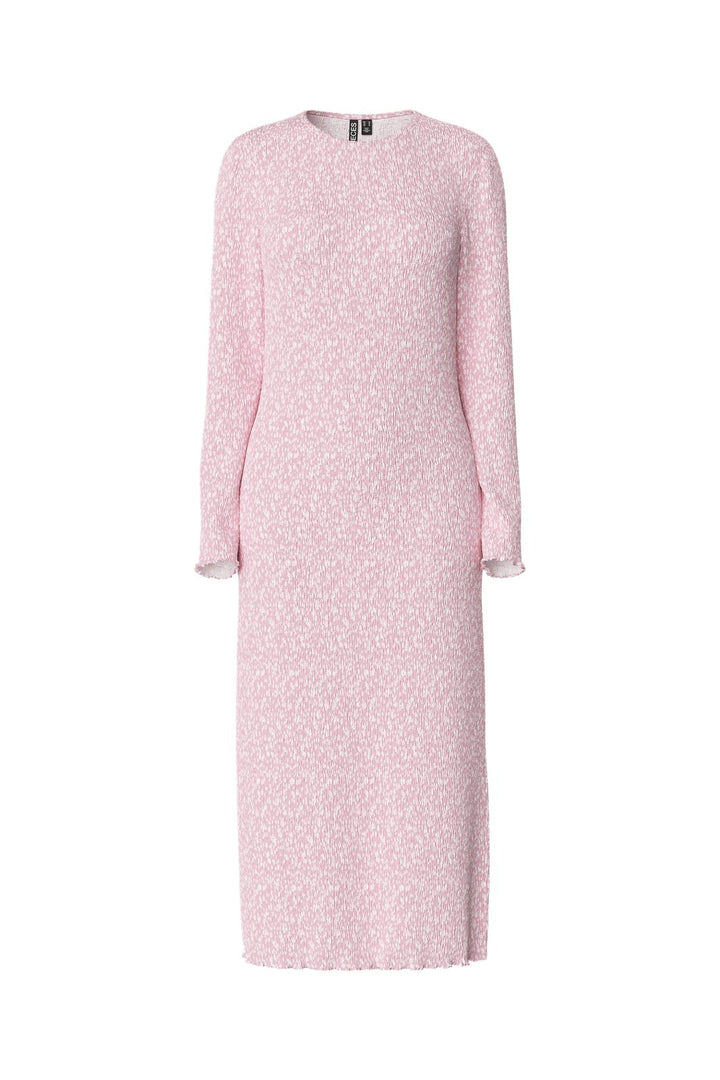 Pieces - Pcflora Ls Midi Dress - 4640496 Roseate Spoonbill Flower