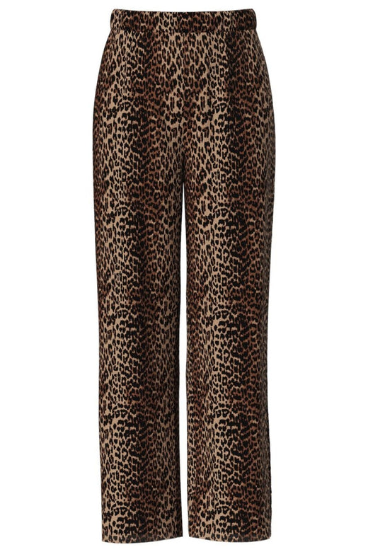 Pieces - Pcflora Wide Pants - 4699161 Black Leo Bukser 