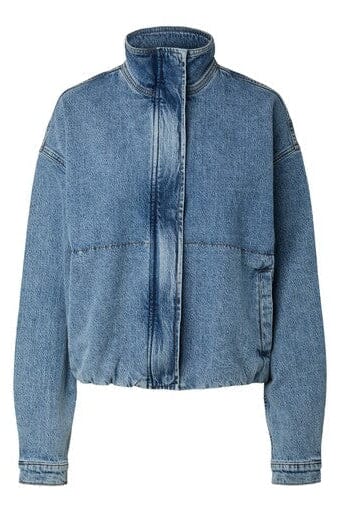 Pieces - Pcgrace Funnel Jacket - 5198883 Light Blue Denim Jakker 