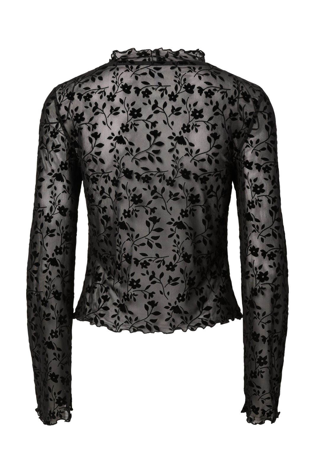 Pieces - Pcislie Ls Tie Top Jsr Fsy Pp - 5052368 Black Flower