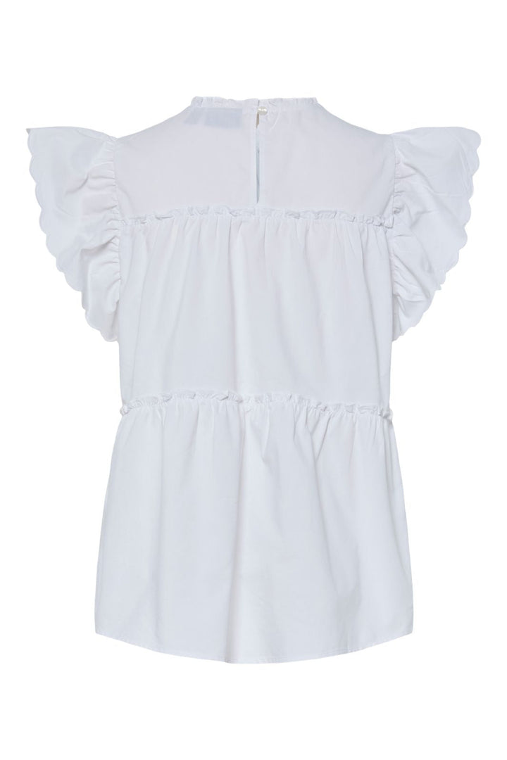 Pieces - Pcjilla Ss O-Neck Top - 4864295 Bright White