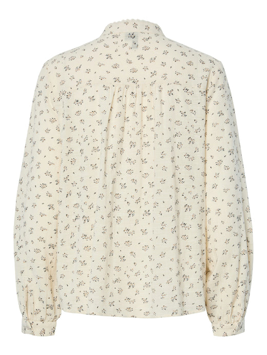 Pieces - Pcjollie Ls Shirt Mpa - 4837178 Birch Flower