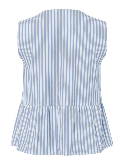 Pieces - Pcjolly Sl Tie Top - 4904306 Hydrangea Bright White Toppe 