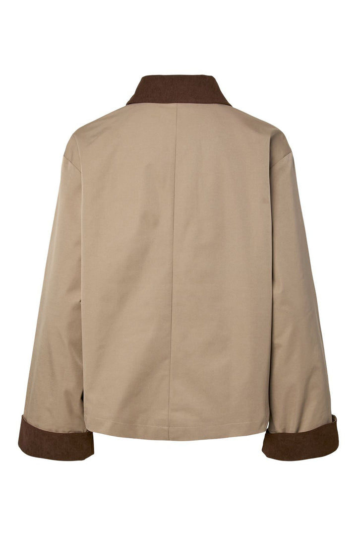 Pieces - Pcjorma Short Light Jacket - 5023305 Greige Hot Fudge