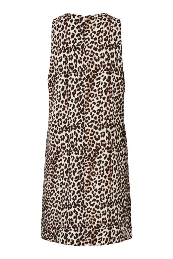 Pieces - Pcjosella Sl O-Neck Short Dress - 4866901 Black Leo